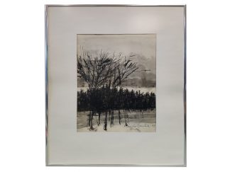 Kauko Rantala grafiikka ''Ilta'' signeerattu