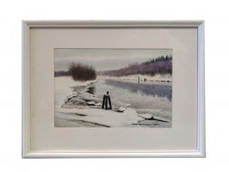 Matti Korhosen taideteos, signeerattu