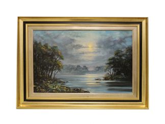 J. Aholan iso maalaus, signeerattu