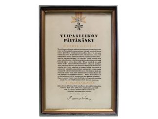 Ylipäälikön päiväkäsky arvoteos