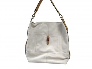 Valkoinen M&S collection laukku, nahkaa