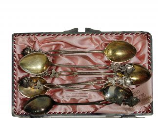 Hopeiset ruusu kahvilusikat, 6 kpl – 830 hopeaa