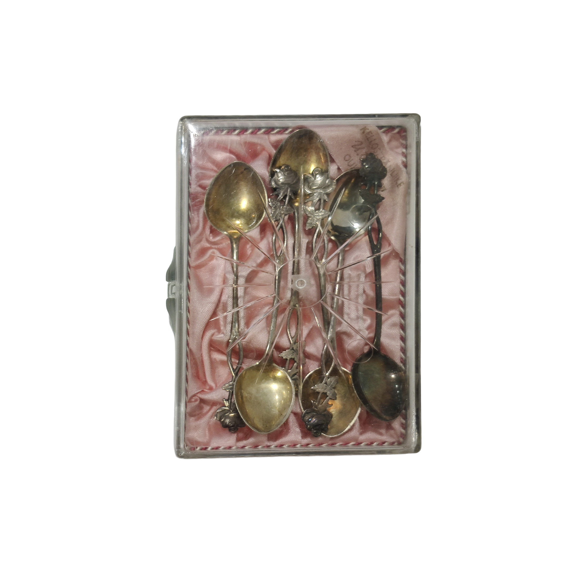 Hopeiset ruusu kahvilusikat, 6 kpl – 830 hopeaa - 2