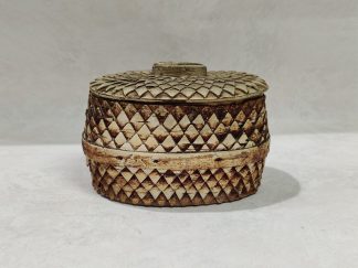 Vintage trench art / birch bark box