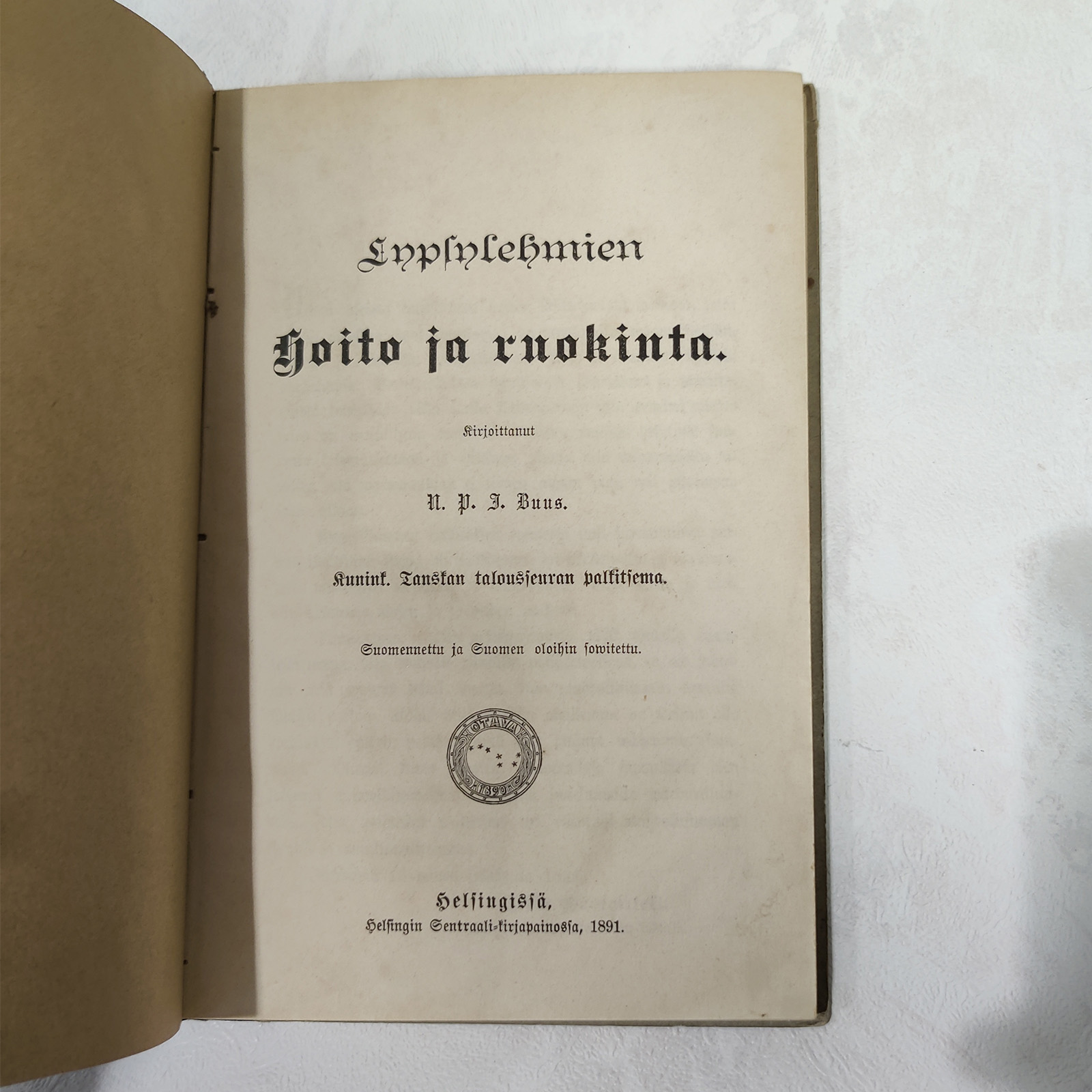 Lypsylehmien hoito ja ruokinta, N. P. J. Buus,1891 - 2