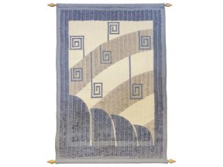 Hanhisalon Kutomo -ryijy, sinivalkoinen