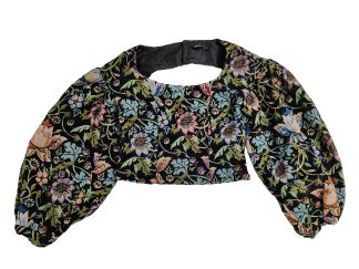 Women’s cropped floral shirt