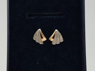 Kultaiset 14k (585) melee timanttikorvakorut
