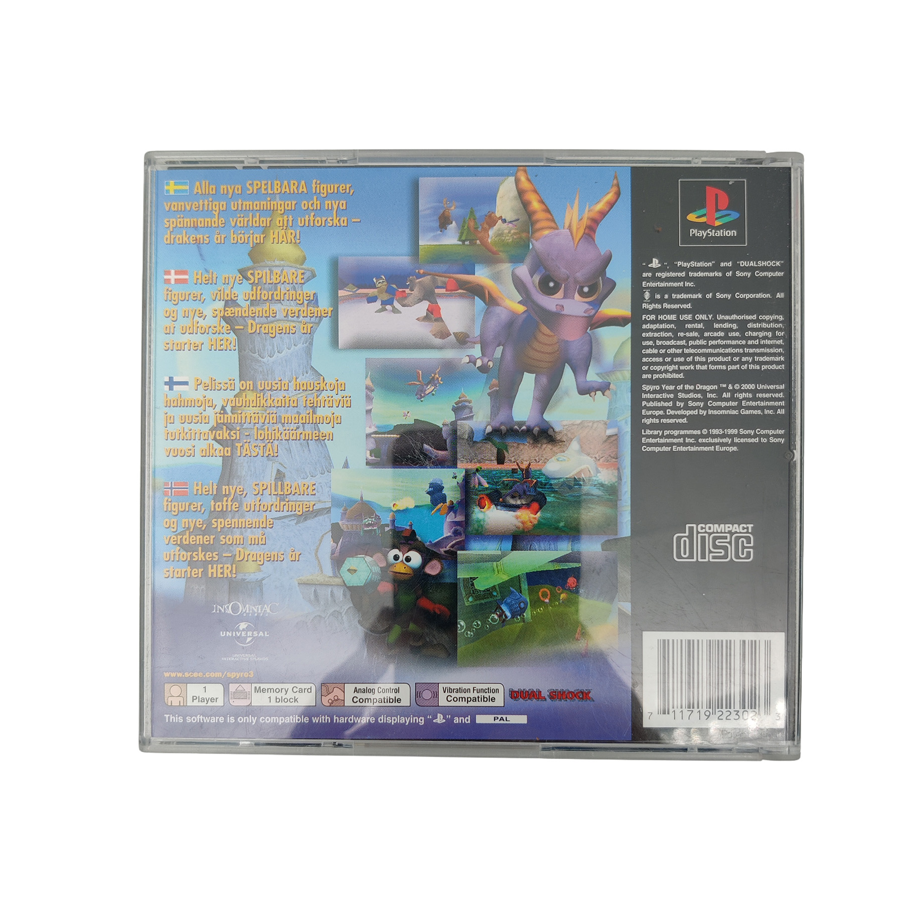 Spyro: Year of the Dragon -peli PlayStation 1 - 2