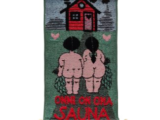 Onni on oma sauna vintage ryijy